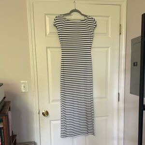 SHEIN Black and White Striped Maxi Dress